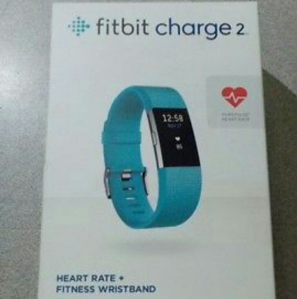 Fitbit Charge 2 (Large) - Teal Silver - image 1